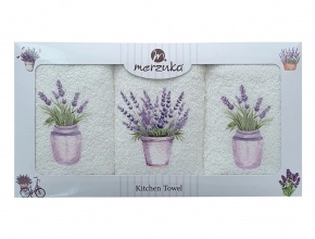 VLK 30x50 BASKILI 3'LÜ EL HAVLUSU